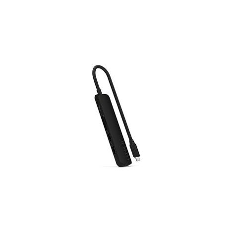 Adaptador Multipuerto Satechi Slim 6 en 1 USB-C - Negro (1/4)