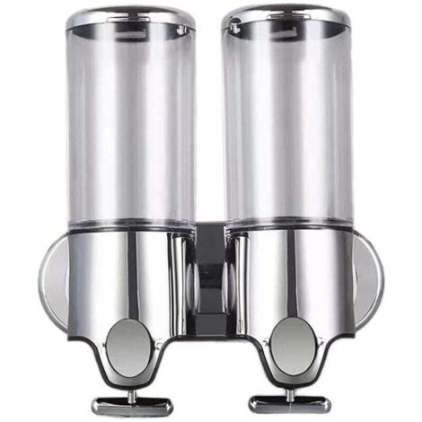 Pair Set mit 2 Wandseifenspendern (500 ml) – Manueller Seifenspender für Desinfektionsmittel – Shampoo- und Duschgelspender für Toiletten, Badezimmer, Küchen, Hotels und Büros