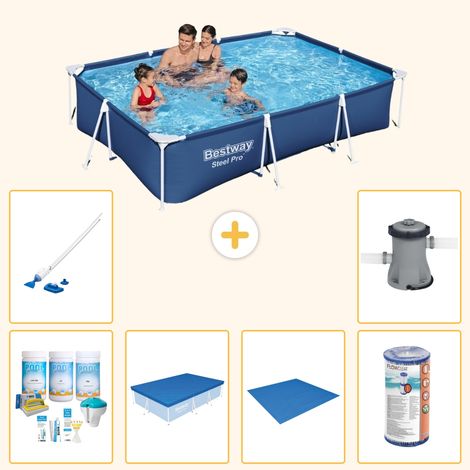 Bestway Bestway Steel Pro Rectangulaire - 300x201x66 cm - 7-pièces S22247 (1/5)