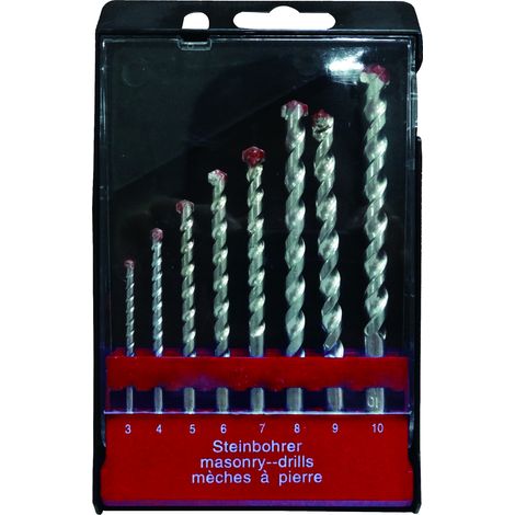 coffret 8 forets à béton de 3 à 10 mm