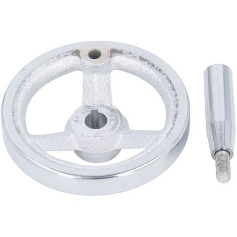 RHG Volant à 3 branches avec poignée rotative en fonte pour tour, fraiseuse et rectifieuse - 12 x 100 mm (1/5)