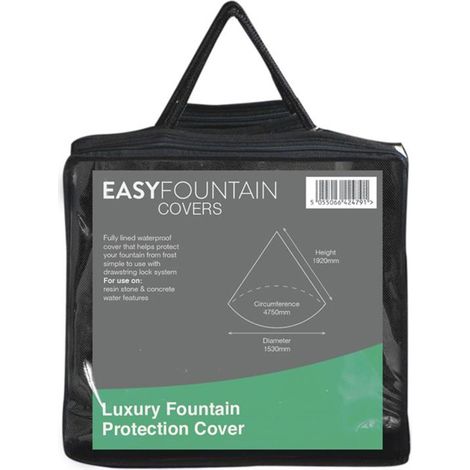 Luxury Lined Fountain Protection Cover - Small - Oxford 600d+PVC - L30 x W25 x H3 cm - Green