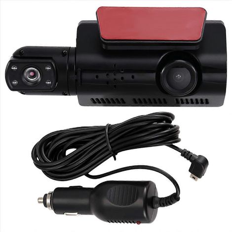 3,0-Zoll-Dashcam für Autos, 1080p, 2-Linsen-Frontkamera, DVR-Videorekorder, Blackbox-Innenkamera für Fahrzeuge mit Nachtsichtfunktion (1/5)