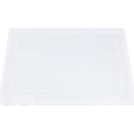 Beyamis Boîte de rangement transparente pour documents, format A4, en plastique transparent avec fermeture à boucle sécurisée. (1/5)