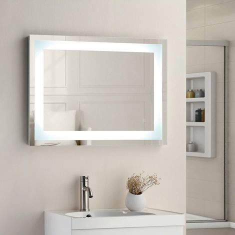 500x700 SQUARE STRIP LED TOUCH MIRROR W. DEMIST