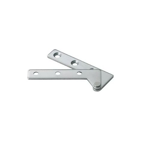 Charnière à pivot en acier inoxydable poli, charnière d’angle pour porte de meuble, placard et ouvrant bois