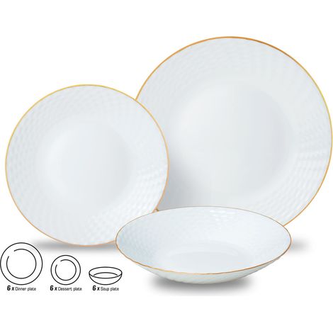 Juego de vajilla 18 piezas platos para 6 personas KINGHOFF KH-1876 (1/5)