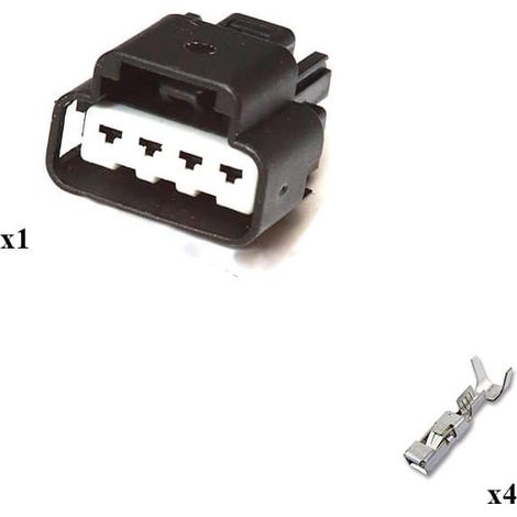 Kit connettore serie GT 280 porta femmina 4 vie bianco