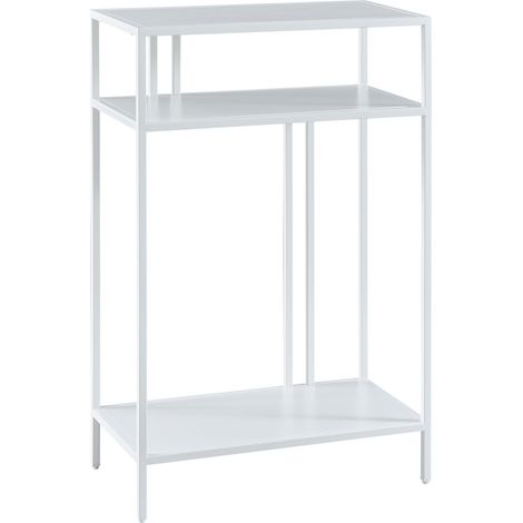 Consolle in metallo 85 x 55 x 30 cm bianco 030008583