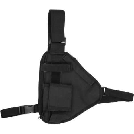 1 Sac pour talkie-walkie, tissu Oxford 600D, sangle réglable, étui de transport, support d'accessoires, extérieur, police, sécurité (1/5)