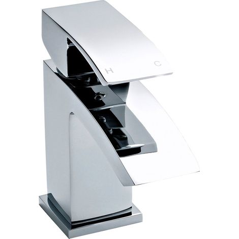 Nuie Vibe Mini Mono Basin Mixer Tap with Push Button Waste - TSI315 (1/3)