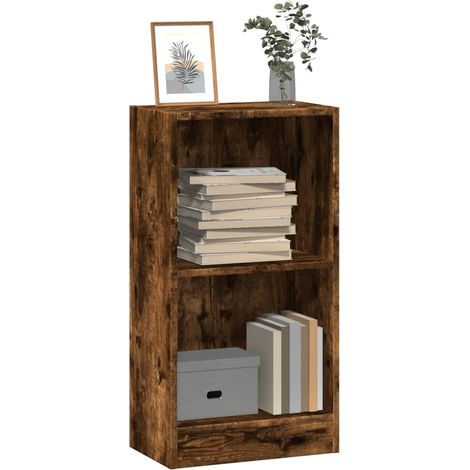 Bücherregal Räuchereiche 40x24x76 cm Holzwerkstoff