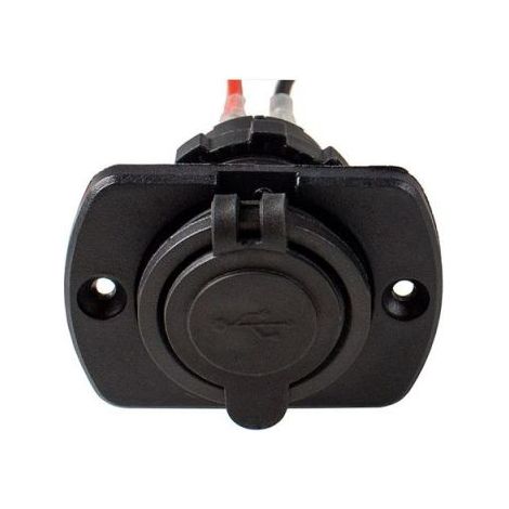 USB-Einbausteckdose mit zwei USB-Anschlüssen schwarz - SCHWABE - 61499