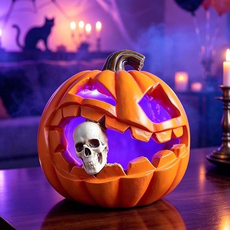 Décoration D'Halloween,Citrouille Lumineuse Halloween Avec LED – dekoratives Zubehör für Haushalt, Party und (1/5)
