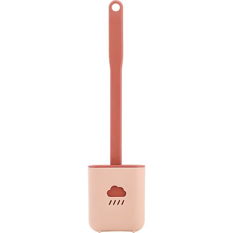 Brosse De Toilette - Tete Plate Flexible En Tpr - Support De Suspension Avec Aeration - Pour Nettoyage Des Recoins Et Jointures - 1 Piece (1/5)