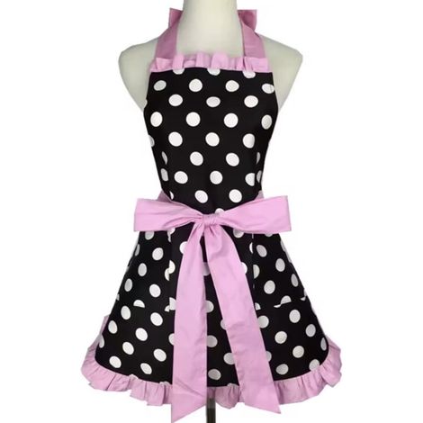 Tablier de cuisine - Tablier de toilettage - Pois rose clair - Taille unique - Tablier de cuisine - Tablier - Vêtements de toilettage - Salon de toilettage (1/2)