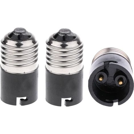 Adaptador/convertidor de bombillas FINELED E27 a B22, convertidor de base de bombilla Edison E27 a B22 (paquete de 3) (1/5)
