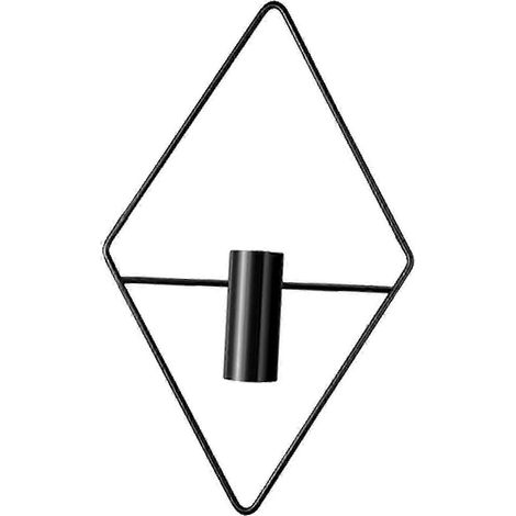 Jardinières suspendues en métal, vase suspendu, support pour plantes d'intérieur, décoration murale géométrique moderne pour salon ou bureau à domicile-Black