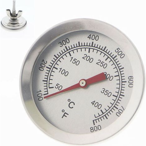 ALLIANDISThermomètre Barbecue en Acier Inoxydable, Thermomètres pour Barbecue, Fours à Pizza (1/4)