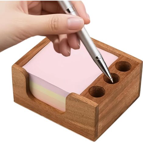 aus Holz Schreibtisch Notizblock Spender multifunktionales (1/5)