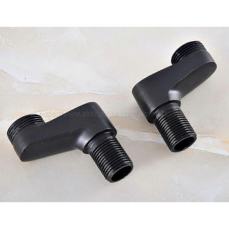 Set aus 2 Badarmaturen mit klauenförmigen Füßen und geölter Oberfläche, mit verstellbaren Gelenkarmen (1/3)