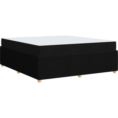 Estructura de cama con colchón Negro 180 x 200 cm tela vidaXL (1/5)