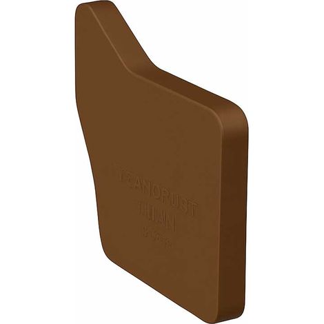 Tapa Final Derecha Canalón Cuadrado EUME Blanco - Ferroplast Color: Marrón
