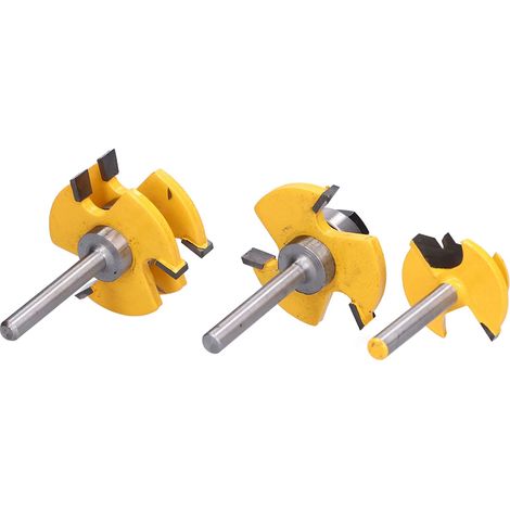 Coupe-trou de serrure pratique, rapide, résistant à l'usure, large gamme d'applications, coupe-bois 3 pièces (1/5)