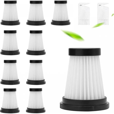 Pack of 12 filters for vacuum cleaner without cord Moosoo K12 K12 PRO K13, vacuum filter accessories (1/4)