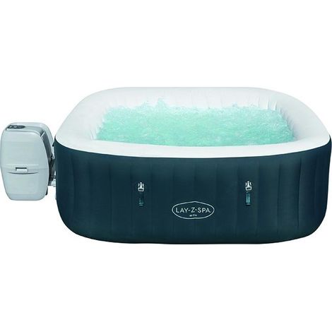 Bañera de hidromasaje hinchable cuadrada Bestway Lay-Z-Spa Ibiza AirJet de 180x180x66 cm para 4-6 personas con calefacción y masaje. (1/5)
