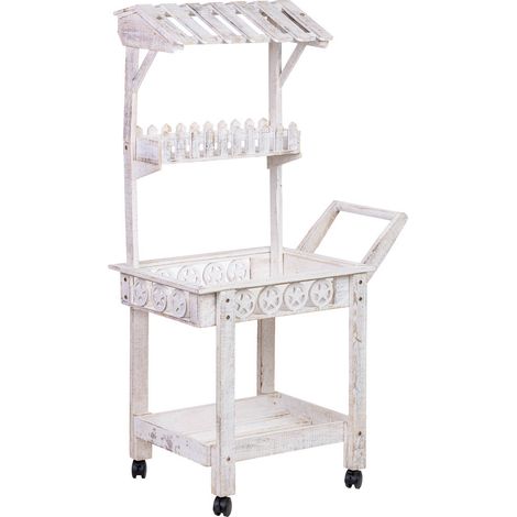 Carro expositor-estantería de madera 80x45x140h cm (1/5)
