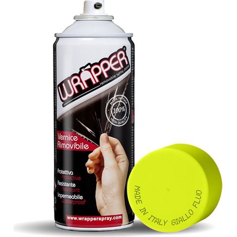 Wrapper Spray Vernice Removibile Tinta Fluo e Tinte Speciali - Colore: GIALLO FLUO