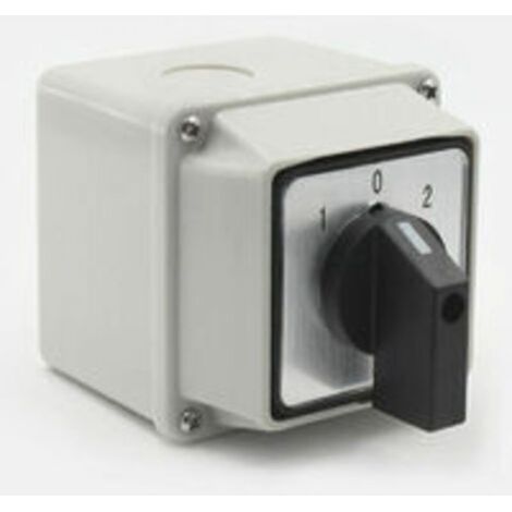 Sélecteur Rotatif à Came Universel LW26-20A 220V - 8 bornes 3 positions 1-0-2 Commutateur Inverseur avec interrupteur principal (1/5)