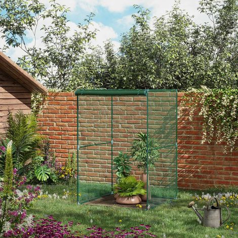Gabbia per la coltivazione di piante 120x120x180 cm con sportello avvolgibile e struttura in acciaio per giardino e terrazzo, verde