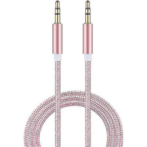 CREA 3.5mm Mobile Phone Audio Speaker Car Headset Braided Audio Cable Aux Car 3.5 Male To Male Cable