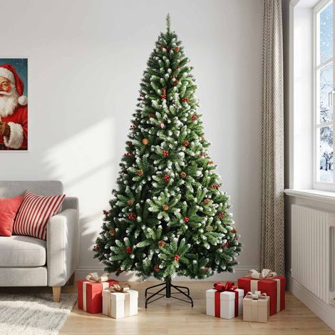 vidaXL Árbol de Navidad artificial con ramas articuladas 210 cm PVC (1/5)