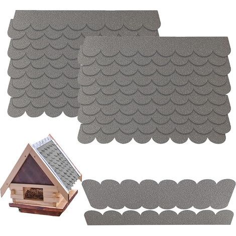 Roof Tiles, Roof Shingles, Corrugated Sheet for Roofing, Garden Shed, Mini Roof Shingles, Bitumen Roof Shingles, Suitable for Nest Boxes, Hutches, Insect Hotels (1/5)