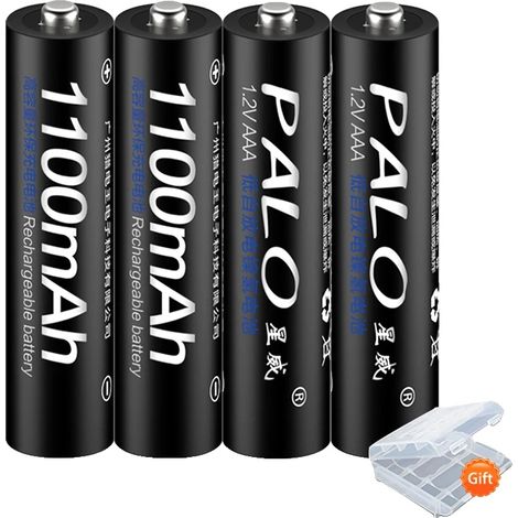 Pilas recargables AAA, 1,2 V, capacidad de 1100 mAh, paquete de 4 pilas AAA. (1/2)