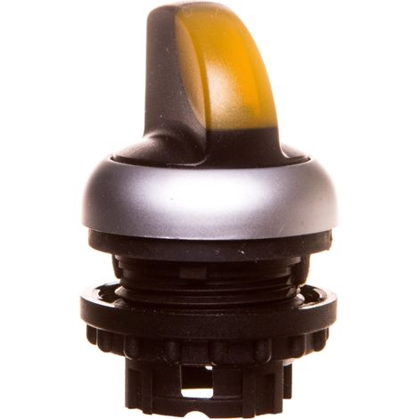 Interruptor de accionamiento de 2 posiciones, amarillo con iluminación, antirretorno M22-wlkv-Y 284396