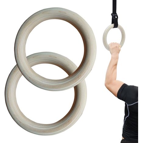 Juego de 2 anillas de gimnasia con asas para calistenia. (1/5)