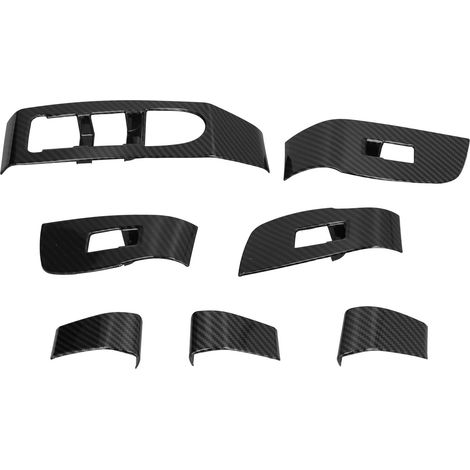 4 pièces Garniture de commande de lève-vitres, style fibre de carbone, adhésif, ABS, pour Mazda 3 (2019-2020) et CX-30 (2020-2021) (1/5)