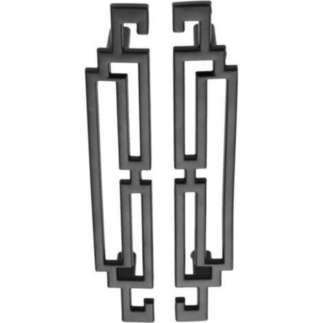 Set mit 2 Türgriffen für Küchenschranktüren, Schubladen und Möbelknöpfe, Retro-Beschläge im europäischen Stil (128 mm, Schwarz)