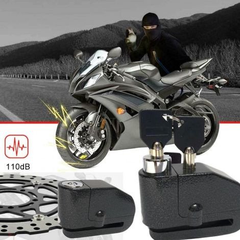 Lucchetto Antifurto Moto Bloccadisco Moto con Allarme Sonoro 110 DB SICUREZZA (1/5)