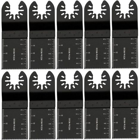 10pcs 34mm Carbon Steel Oscillating Multipurpose Saw Blades for DIY Sawing and Cutting Tools (1/5)