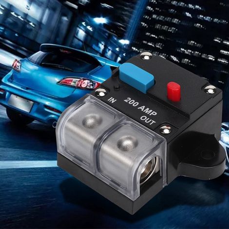Disjoncteur Voiture 80A 300A Fusible Réarmable Auto-Rétablissement Bouton Réinitialisation Manuel (200A) (1/5)