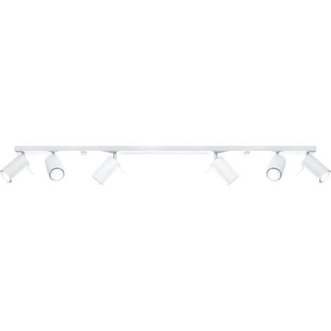 Plafonnier Spot Orientable Blanc pour 6 Ampoules GU10 - SILAMP