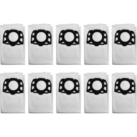 Lot de 10 sacs d'aspirateur efficaces pour WD4 WD5 WD6 2 863 006 0, conçus pour une utilisation humide et sèche, excellente capacité de rétention de la saleté, 5 ou 10 sacs (1/5)