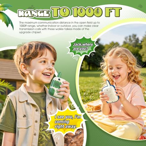 Walkie-Talkies, Dinosaurier-Spielzeug für Jungen von 3 bis 10 Jahren, Geschenk für Jungen von 3 bis 10 Jahren, Spielzeug für Kleinkinder von 3 bis 10 Jahren, Dinosaurier-Geschenk, Outdoor-Spielzeug fü (1/4)
