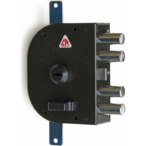 Serrure multipoint en applique A2P – Mécanisme 3 points en acier cambré – Hauteur porte jusqu'à 2700 mm – Finition marron - T040069110