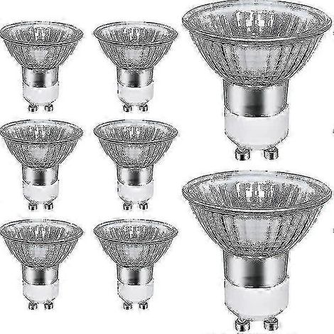 Ampoules halogènes GU10 (lot de 8) 50 W spot AC 220-240 V, 700 lumens, 2700 K blanc chaud (1/3)
